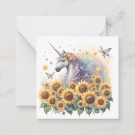 Tarjeta de nota de Unicorn