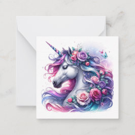 Tarjeta de nota de Unicorn