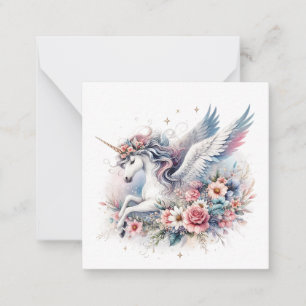 Tarjeta de nota de Unicornio