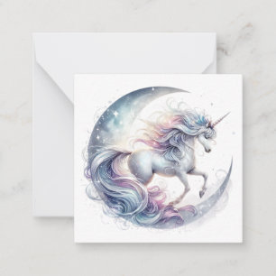 Tarjeta de nota de unicornio