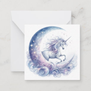 Tarjeta de nota de Unicornio