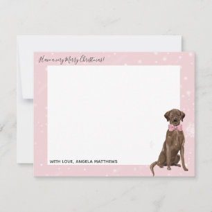 Tarjeta de nota de vacaciones de Labrador Retrieve
