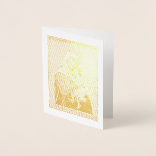 Tarjeta de nota de vacaciones de Relieve metalizad (Anverso)