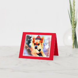 Tarjeta de nota de vacaciones de retrato de Murphy