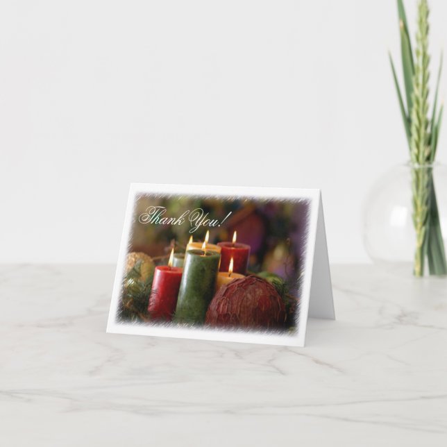 Tarjeta de nota de velas para navidades (Anverso)