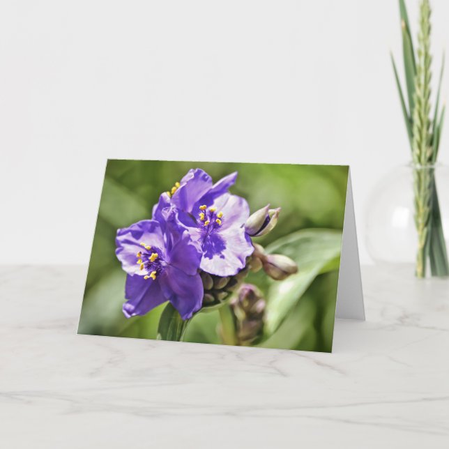 Tarjeta de nota de versículo bíblico de flor silve (Anverso)