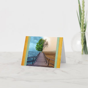 Tarjeta de nota de vistas opuestas