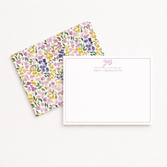 Tarjeta de nota de vivero de flores silvestres de  (Subido por el creador)