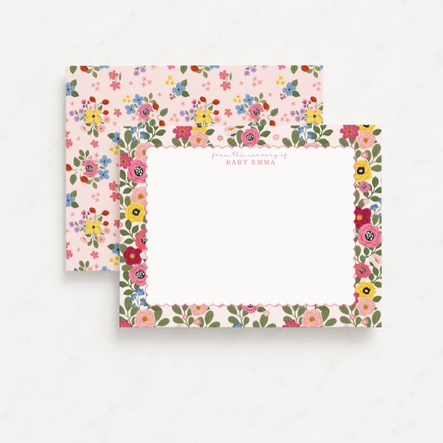 Tarjeta de nota de vivero floral dibujada a mano c (Subido por el creador)