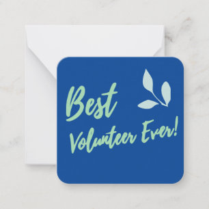 Tarjeta de nota de voluntario: Gracias