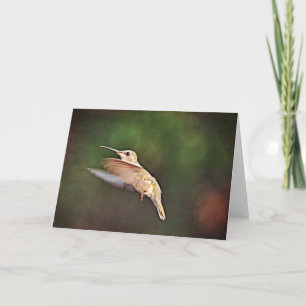 Tarjeta de nota de vuelo Hummingbird