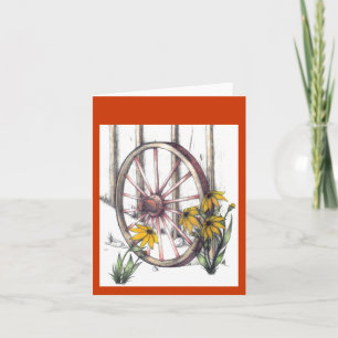 Tarjeta de nota de Wagon Wheel