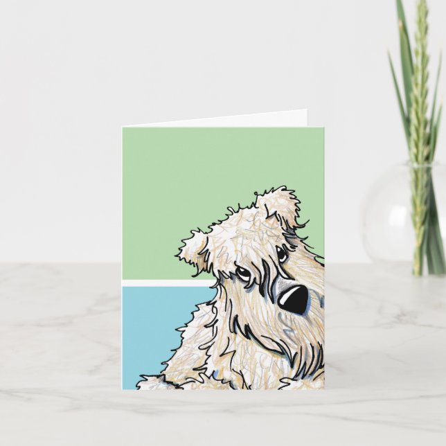 Tarjeta de nota de Wheaten Terrier (Anverso)