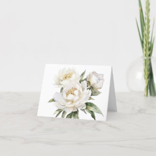 Tarjeta de nota de White Peony