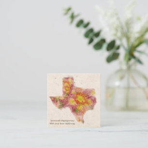 Tarjeta de nota de zinnia personalizada de Texas