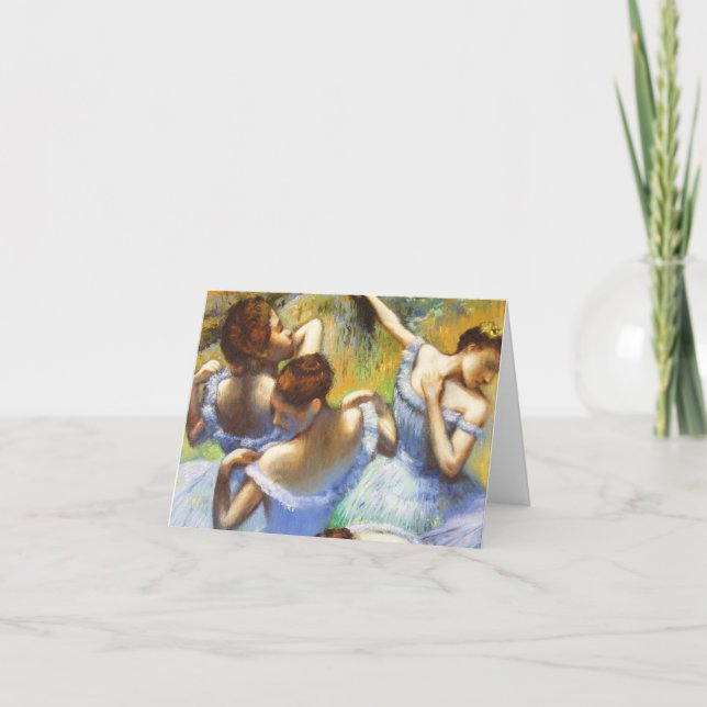 Tarjeta de nota Degas Blue Dancers (Anverso)
