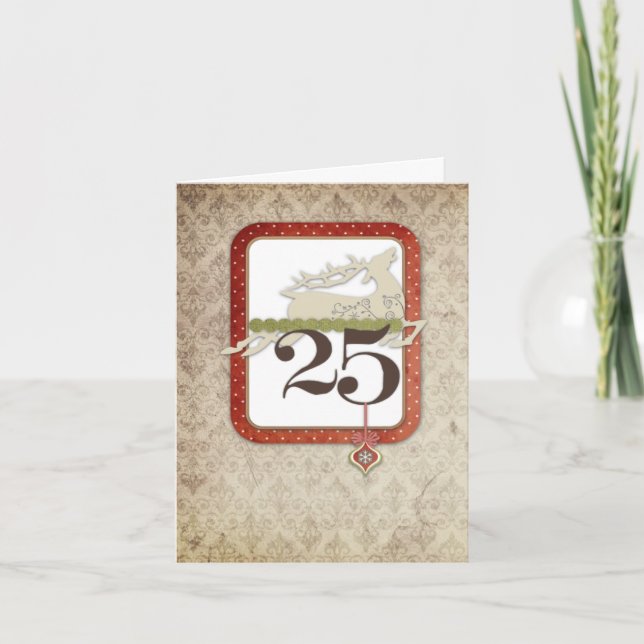 Tarjeta de nota del 25 de diciembre (Anverso)