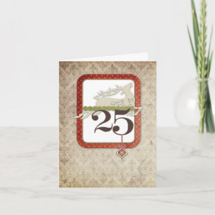 Tarjeta de nota del 25 de diciembre