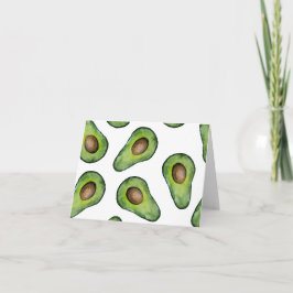 Tarjeta de nota del aguacate