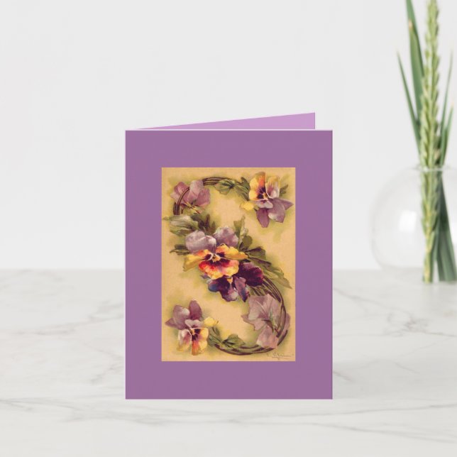 TARJETA de NOTA del alfabeto S. de Catherine Klein (Anverso)