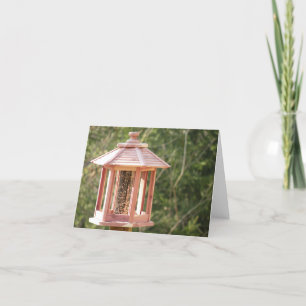 Tarjeta de nota del alimentador del pájaro del