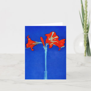 Tarjeta de nota del Amaryllis de Mondrian