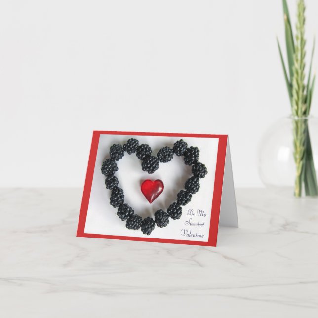 Tarjeta de nota del amor de Blackberry (Anverso)