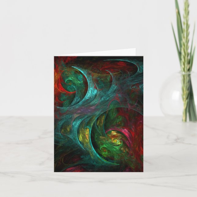 Tarjeta de nota del arte abstracto de Nova de la (Anverso)