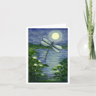 Tarjeta de nota del arte de Waterlilies de la