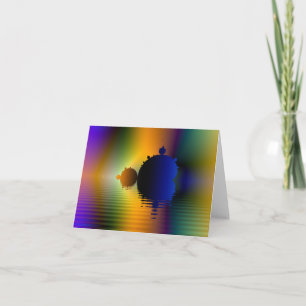 Tarjeta de nota del arte del fractal del viaje de