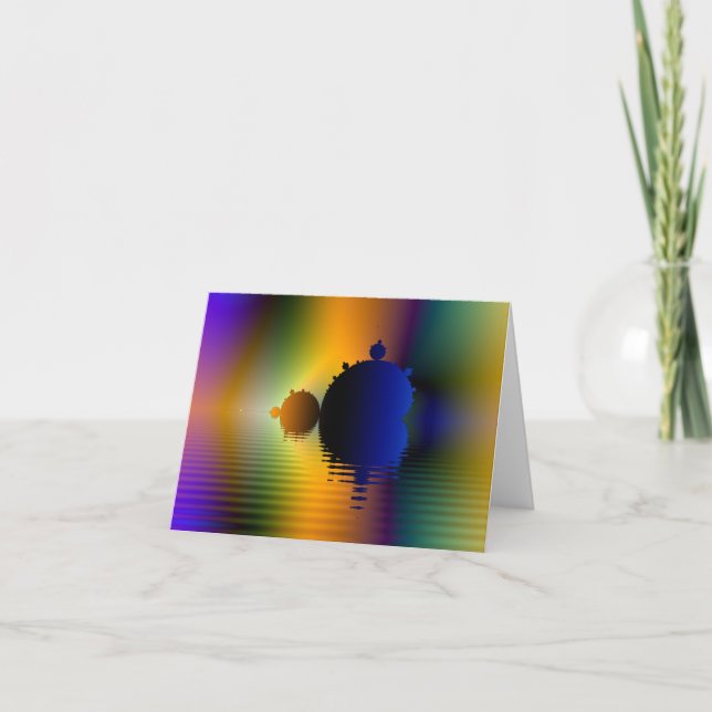 Tarjeta de nota del arte del fractal del viaje de (Anverso)