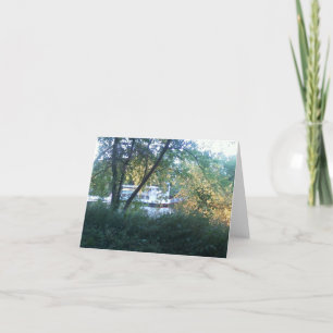 Tarjeta de nota del barco de río