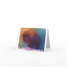 Tarjeta de nota del "búfalo americano" -