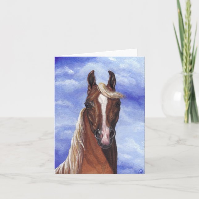 Tarjeta de nota del CABALLO del PALOMINO (Anverso)