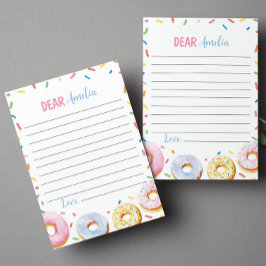 Tarjeta de nota del cápsula del tiempo de la niña