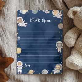 Tarjeta de nota del cápsula del tiempo de safari d