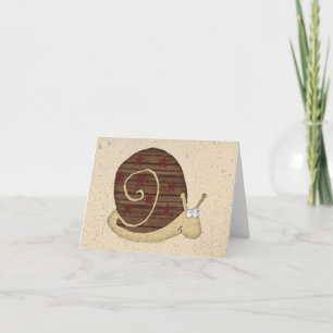 Tarjeta de nota del caracol