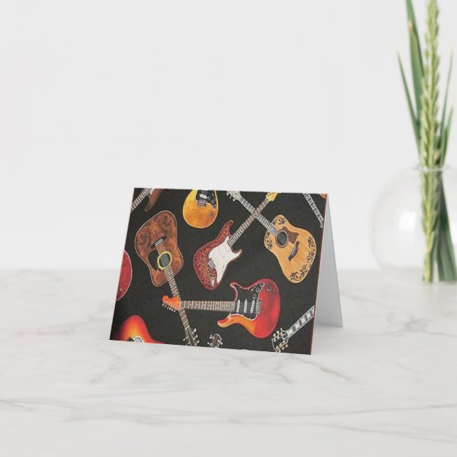 Tarjeta de nota del cielo de guitarra (Anverso)