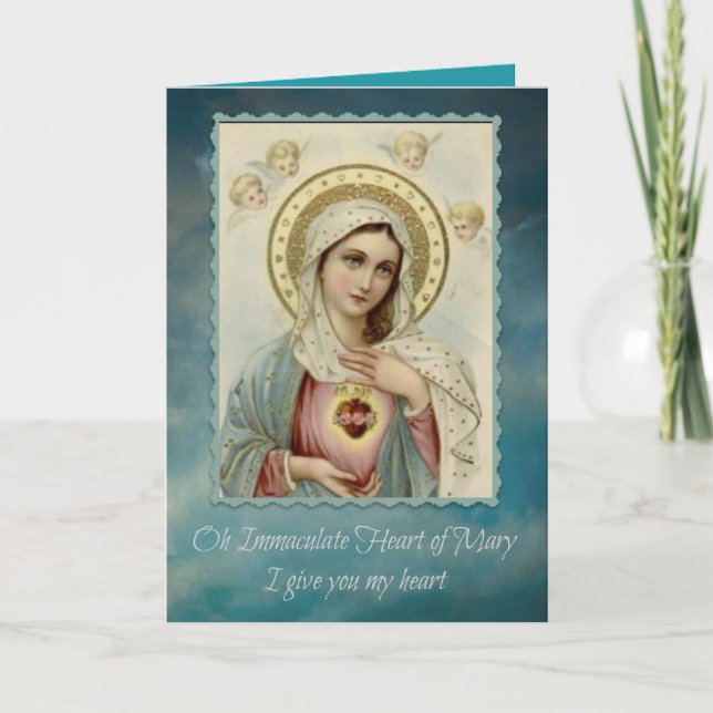 Tarjeta de Nota del Corazón Inmaculado de María co (Anverso)