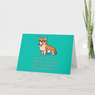 Tarjeta de nota del Corgi del inconformista