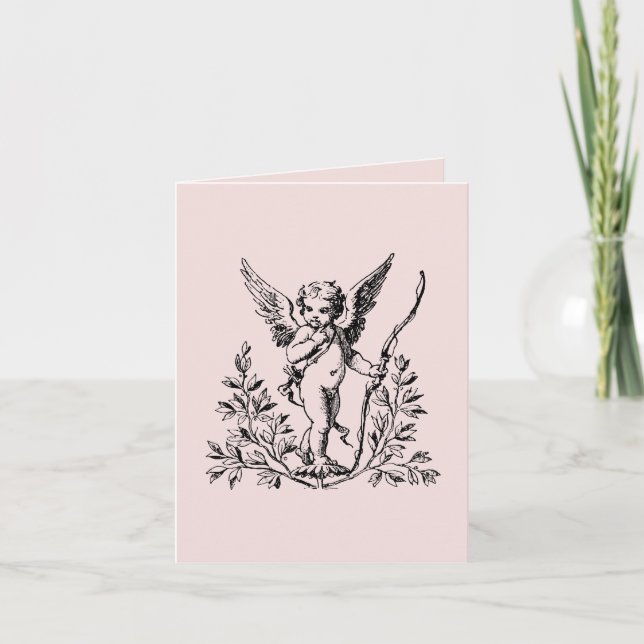 Tarjeta de nota del Cupid 4" x 5,6" (Anverso)