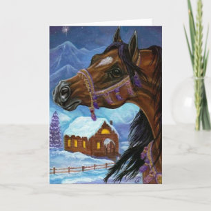 Tarjeta de nota del día de fiesta del CABALLO de