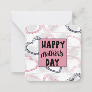 Tarjeta de nota del día de la madre