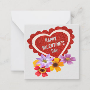 Tarjeta de nota del Día de San Valentín: