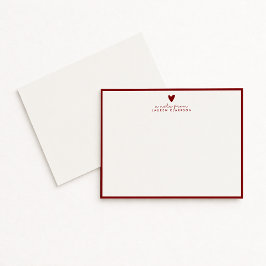 Tarjeta de nota del Día de San Valentín con corazó