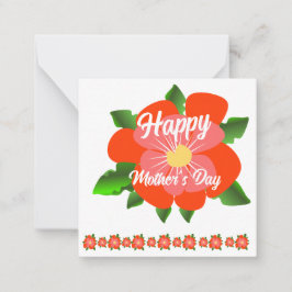 Tarjeta de nota del día feliz de la madre
