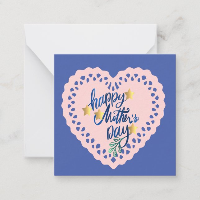 Tarjeta de nota del día feliz de las madres (Anverso)