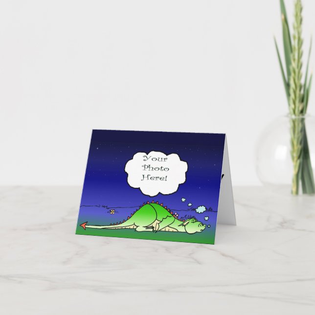 Tarjeta de nota del dragón somnoliento (Anverso)