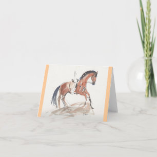 Tarjeta de nota del Dressage