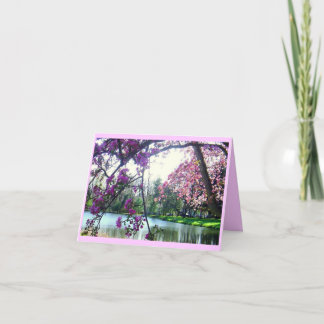 Tarjeta de nota del ensueño de la primavera